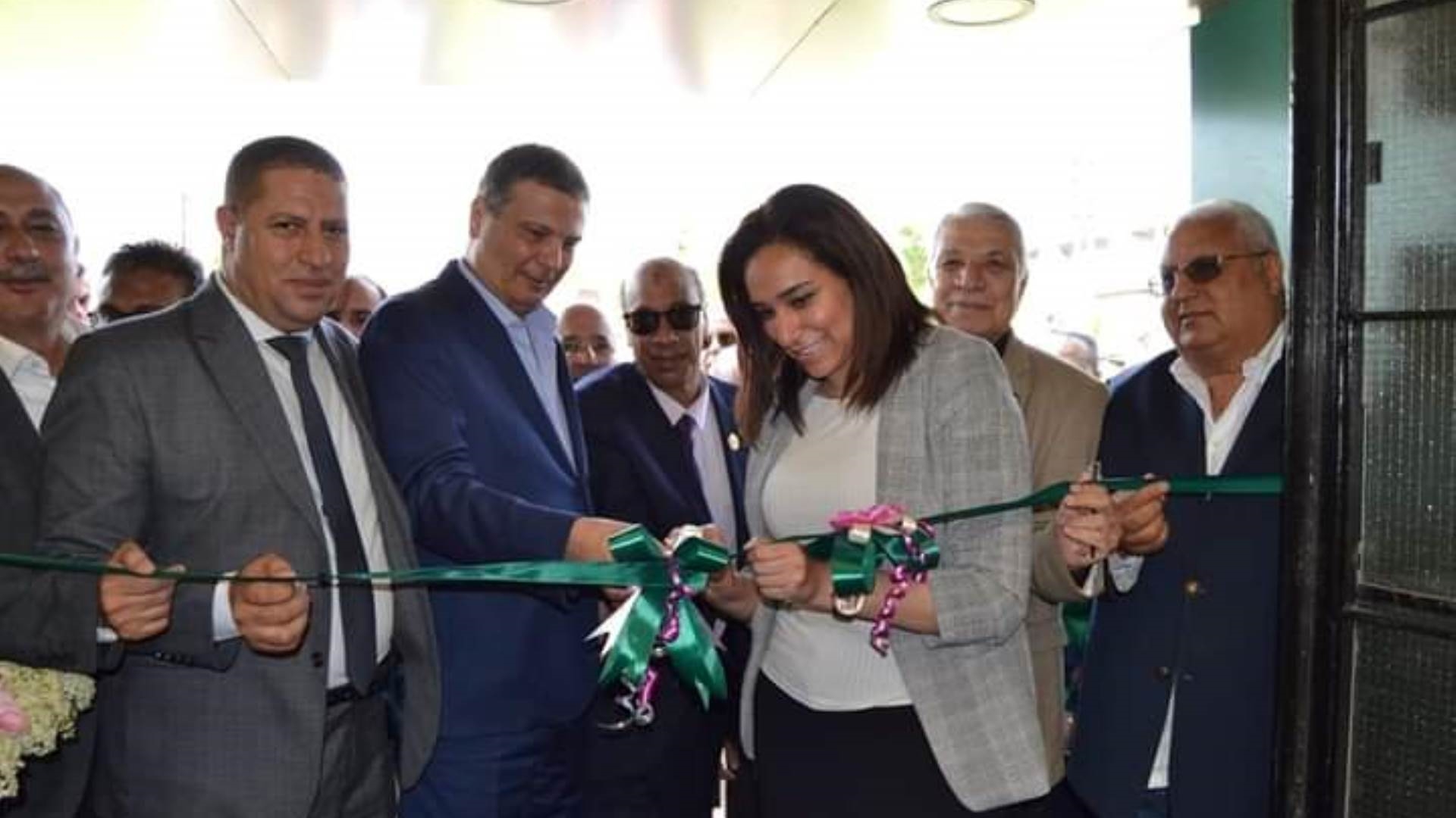 علاء فاروق رئيس مجلس إدارة البنك الزراعي المصري أثناء افتتاح الفرع FirstBank