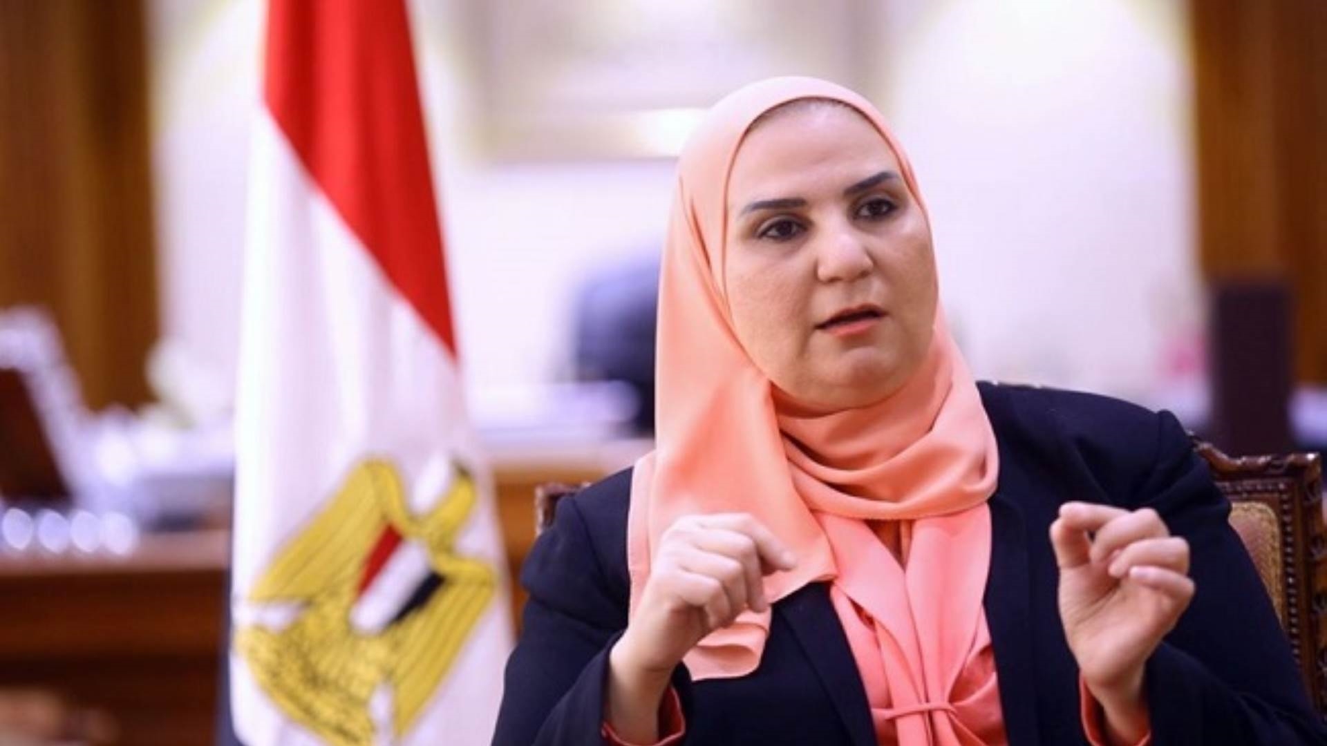 نيفين القباج وزيرة التضامن ورئيس مجلس إدارة بنك ناصر الاجتماعي FirstBank