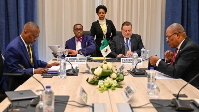 محافظ البنك المركزي المصري يلتقي مع رئيس مجموعة بنك التنمية الأفريقي