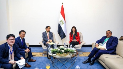 وزيرة التعاون الدولي ونائب رئيس بنك التصدير والاستيراد الكوري يضعان استراتيجية مستقبلية للتعاون