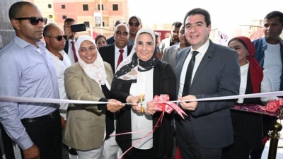 وزيرة التضامن الاجتماعي تفتتح أحدث فروع بنك ناصر الاجتماعي في مدينة أسوان الجديدة