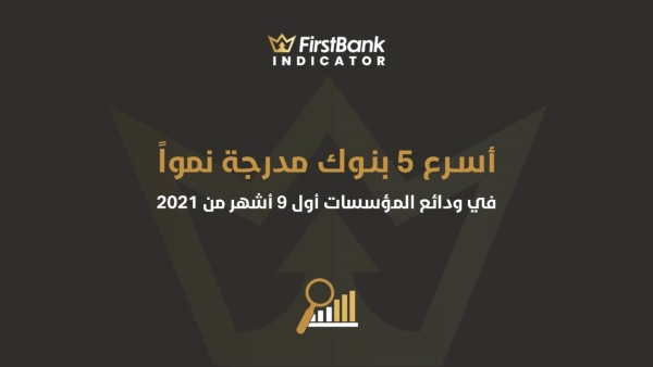 أسرع 5 بنوك مدرجة نمواً في ودائع المؤسسات أول 9 أشهر من 2021