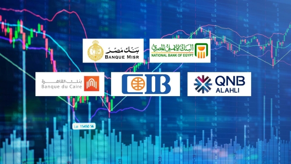 «الأهلي المصري» وبنك مصر و«QNB» و«CIB» أكبر البنوك في الحصص السوقية للقروض بالقطاع المصرفي المصري