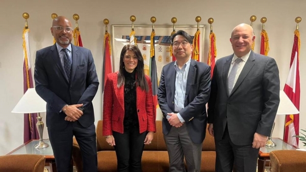 وزيرة التعاون تعقد جلسة مُباحثات مع رئيس مجموعة البنك الدولي والإدارة العليا لـ«IFC» ووكالة «ميجا»