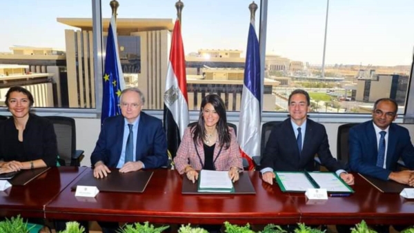 وزيرة التعاون توقع اتفاق تمويل بقيمة 61.5 مليون يورو لاستكمال مشروع محطة معالجة مياه الجبل الأصفر