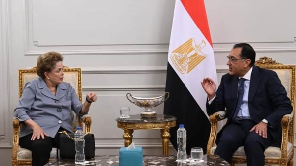 رئيس الوزراء يلتقى رئيسة بنك التنمية الجديد على هامش انعقاد الملتقى الدولي الأول للبنك بالعاصمة الإدارية