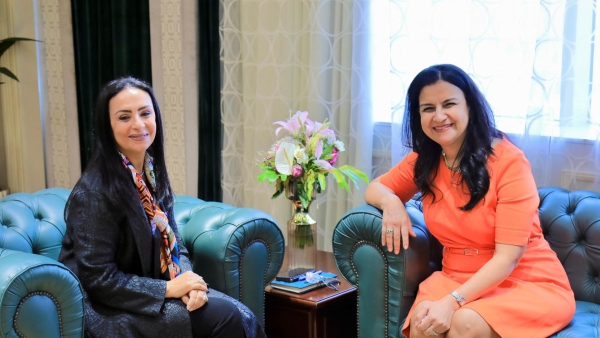 وزيرة التضامن الاجتماعي تبحث سُبل التعاون مع بنك التنمية الصناعية