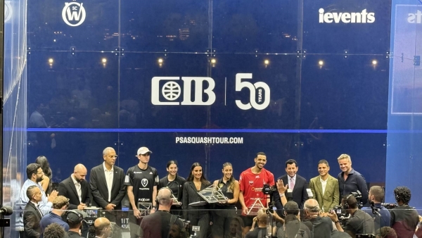 مصطفى عسل يتوج بلقب منافسات الرجال في بطولة «CIB» المفتوحة للإسكواش 2025