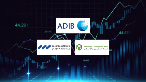 «ADIB-Egypt» و«التعمير والإسكان» وبنك قناة السويس أسرع البنوك المدرجة بالبورصة المصرية نموًا في الاستثمارات المالية خلال 2025