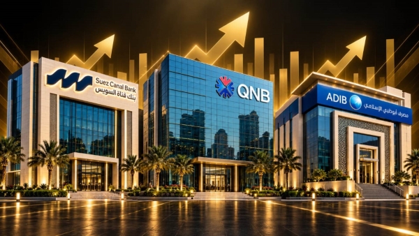 أسهم بنك قناة السويس و«QNB» مصر و«ADIB-Egypt» الأكثر ارتفاعًا على مستوى البنوك المدرجة بالبورصة بختام تعاملات اليوم
